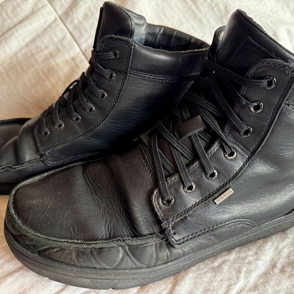 Lems Waterproof Boulder Boot | sz14 Black Leather - Picture 1 of 9